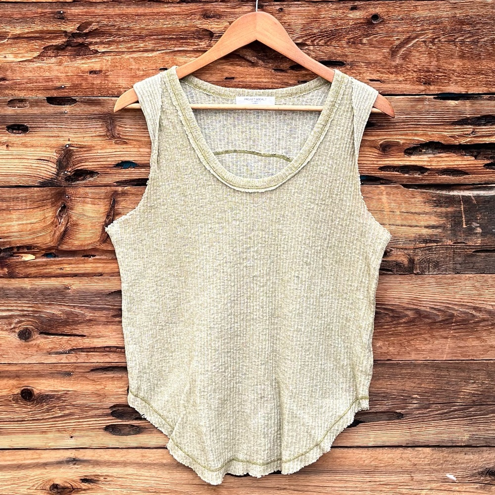 PROJECT SOCIAL T | Sleeveless Knit Sage Top M